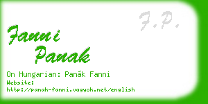 fanni panak business card